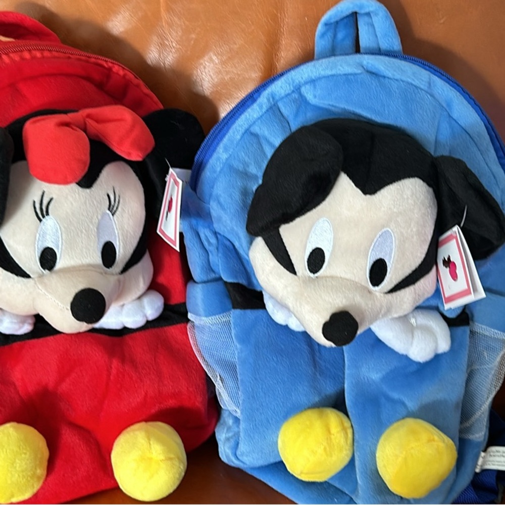 Mickey & Minnie Mouse Plush Backpack